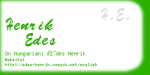 henrik edes business card